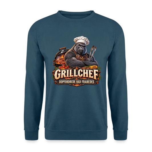 CityShirts - Sweatshirt - Grillchef – Uopfordrede råd frabedes - CS047 - indigoblå