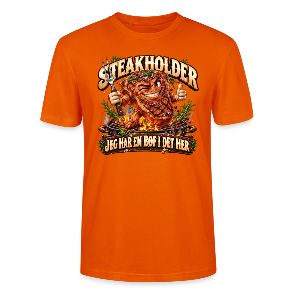 CityShirts - T-shirt - Steakholder – Jeg har en bøf i det her - CS052 - mørk orange