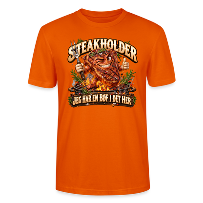 CityShirts - T-shirt - Steakholder – Jeg har en bøf i det her - CS052 - mørk orange