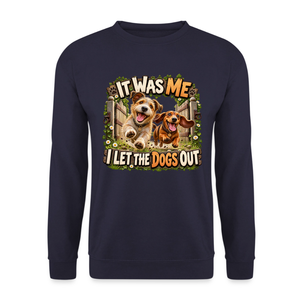 CityShirts - Sweatshirt - It was me – I let the dogs out - CS013 - marineblå