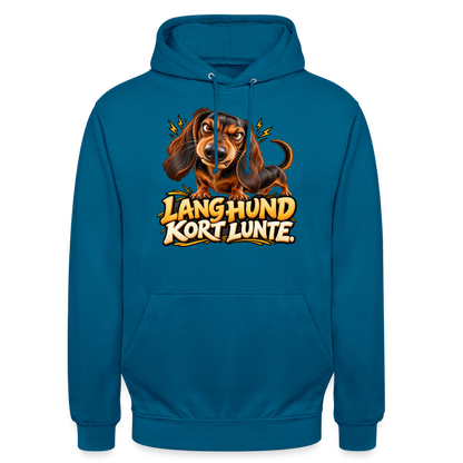 CityShirts - Hoodie - Lang Hund – Kort Lunte - CS026 - dybt havblå 