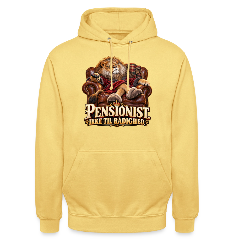 CityShirts - Hoodie - Pensionist. Ikke til rådighed. - CS030 - citrongul
