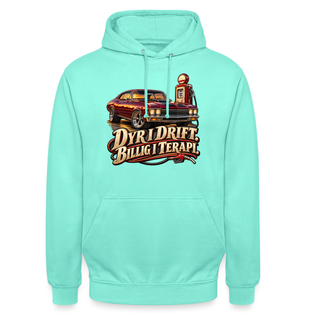 CityShirts - Hoodie - Dyr i drift. Billig i terapi. – V8 - CS029 - mint