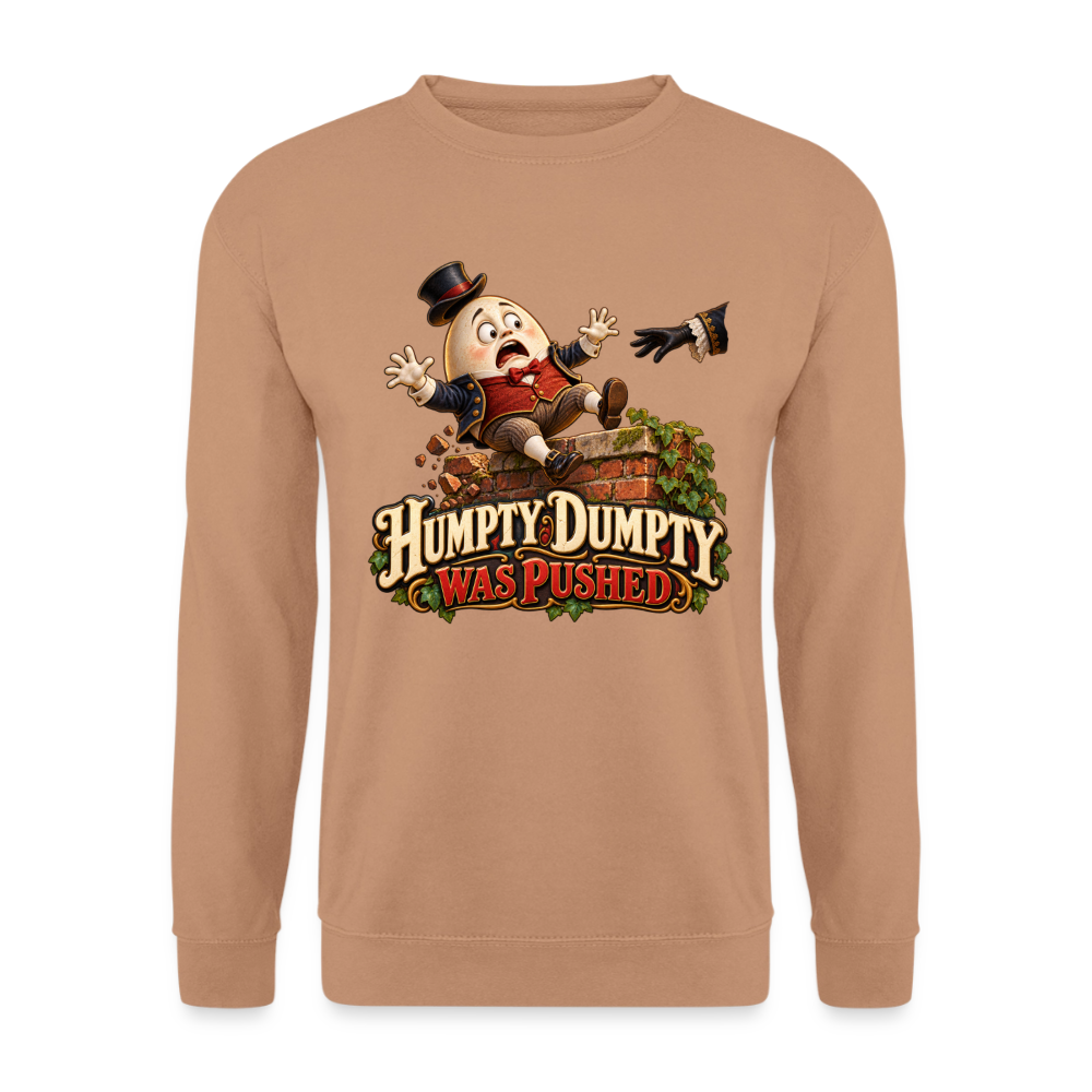 CityShirts - Sweatshirt - Humpty Dumpty was pushed - CS016 - mokka
