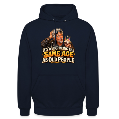 CityShirts - Hoodie - Same age as old people - CS018 - marineblå