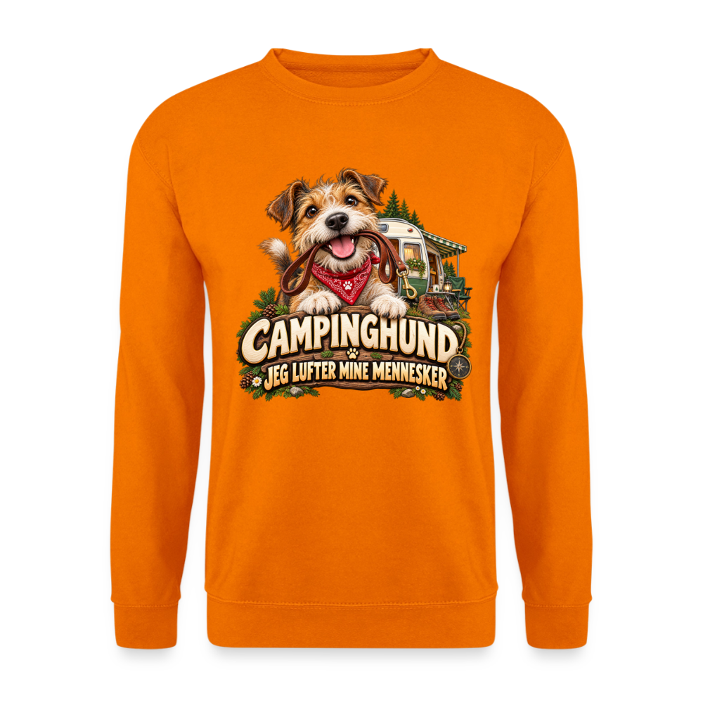 CityShirts - Sweatshirt - Campinghund – Jeg lufter mine mennesker - CS041 - orange