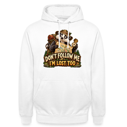 CityShirts - Hoodie - Don’t follow me – I’m lost too - CS019 - hvid