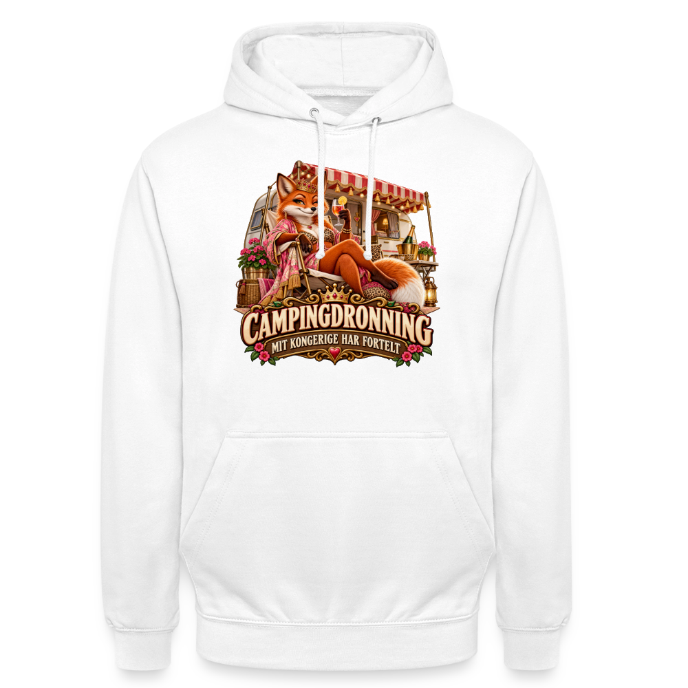 CityShirts - Hoodie - Campingdronning – Mit kongerige har fortelt - CS042 - hvid