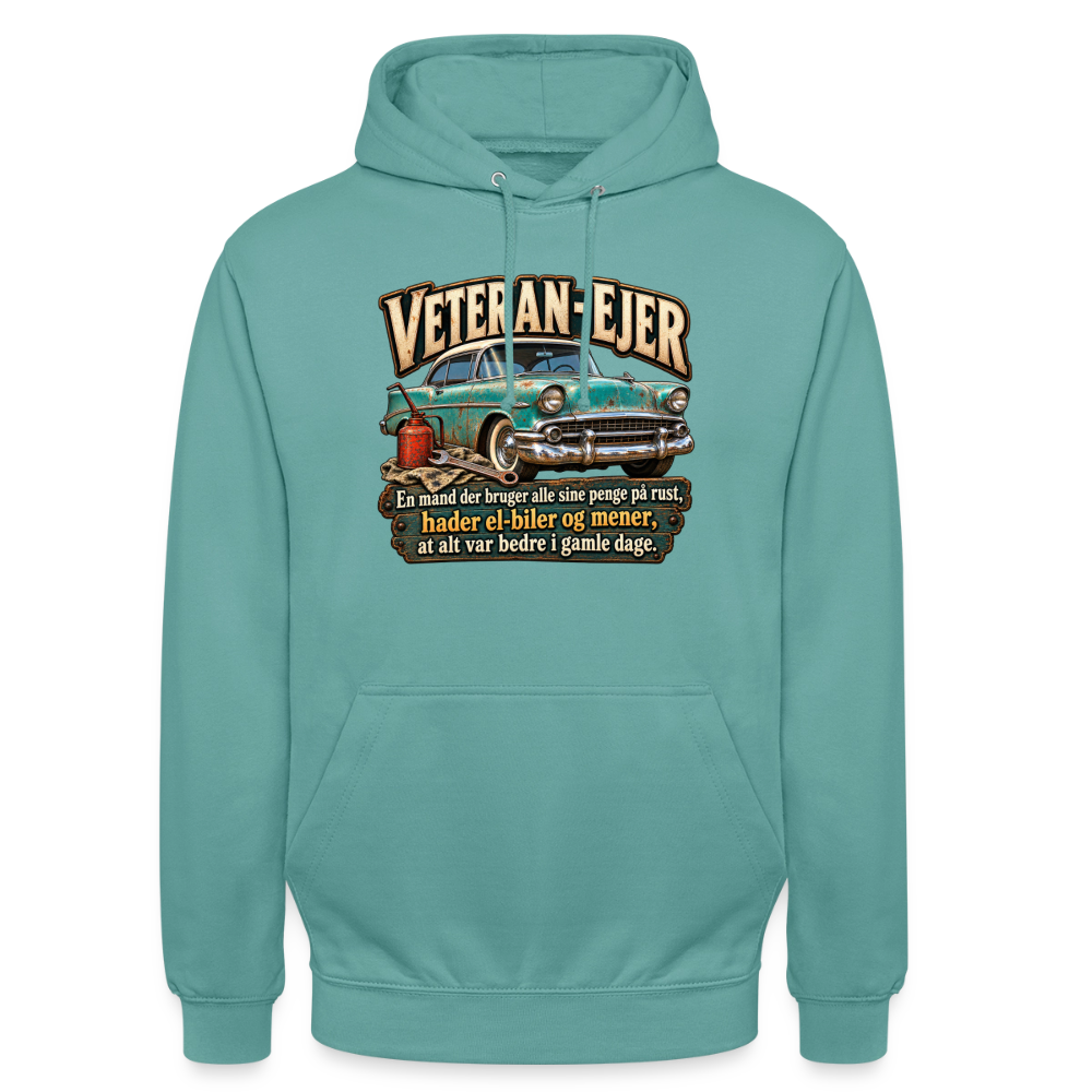 CityShirts - Hoodie - Veteran-ejer - CS017 - pastelturkis