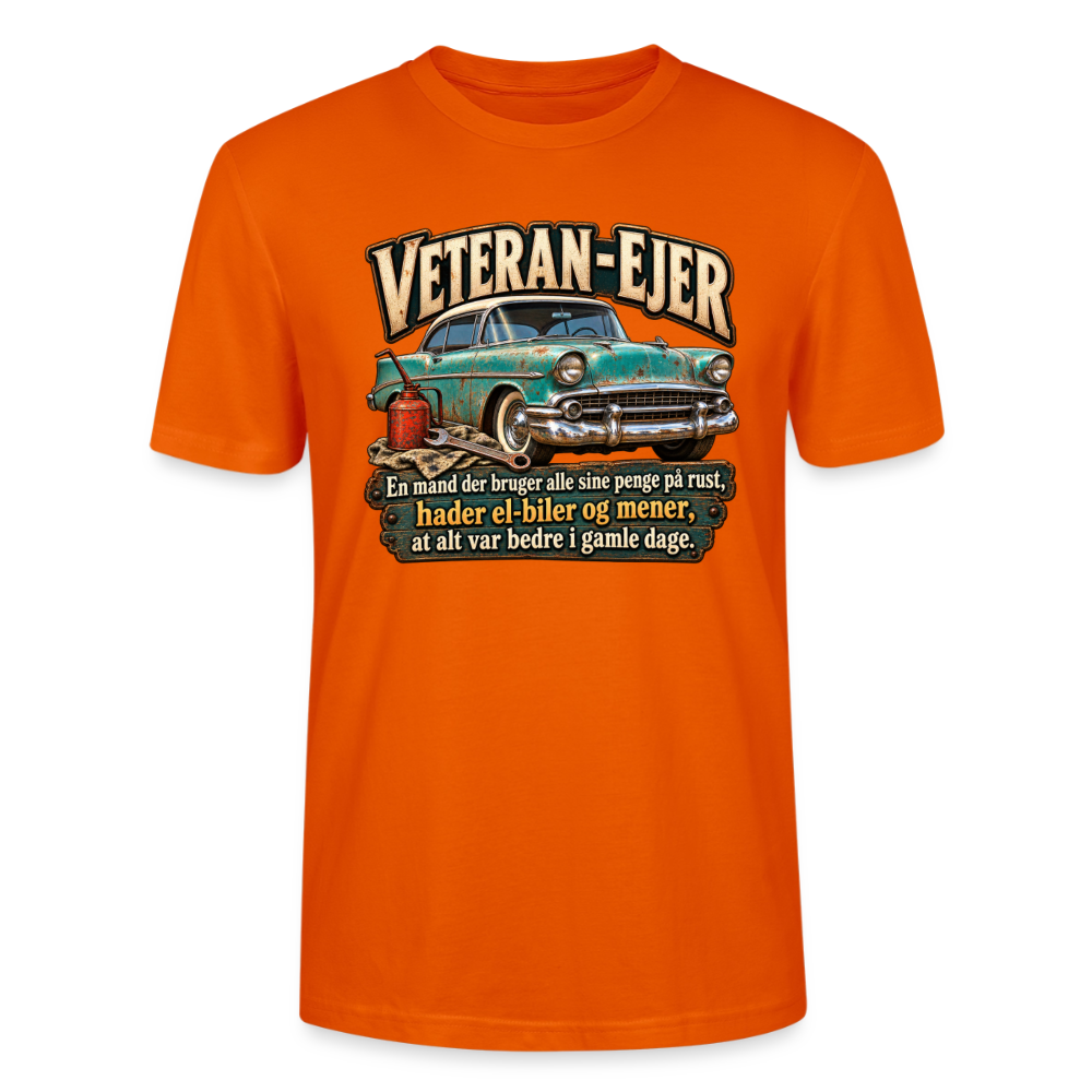 CityShirts - T-shirt - Veteran-ejer - CS017 - mørk orange