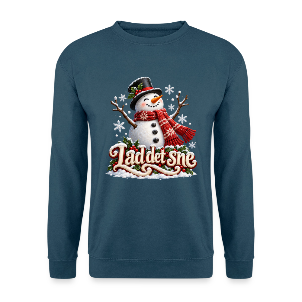 CityShirts - Sweatshirt - Lad det sne – snemand - CS064 - indigoblå