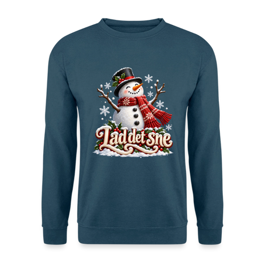 CityShirts - Sweatshirt - Lad det sne – snemand - CS064 - indigoblå