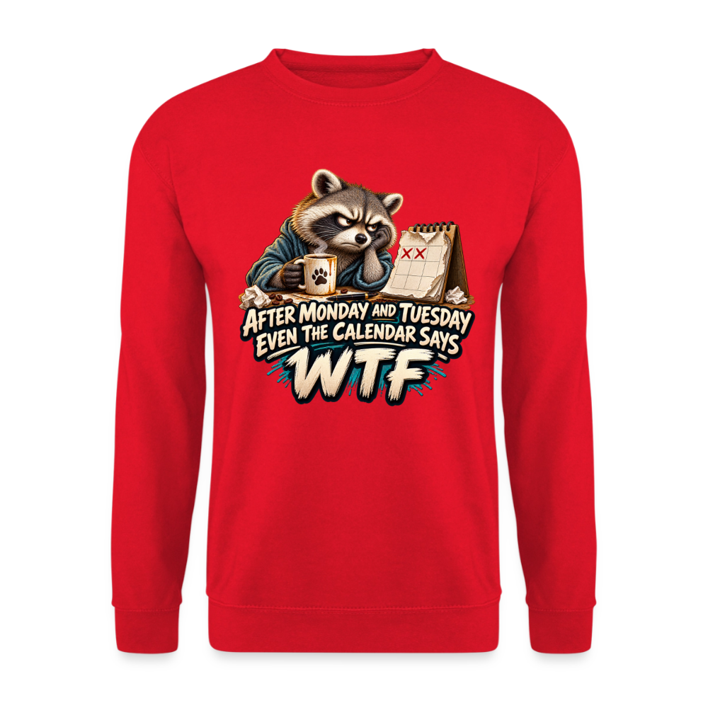 CityShirts - Sweatshirt - Even the calendar says WTF - CS014 - rød