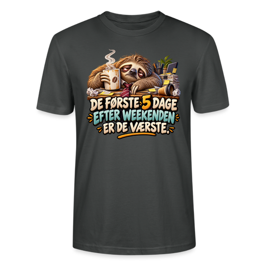 CityShirts - T-shirt - De første 5 dage efter weekenden er de værste - CS023 - charcoal