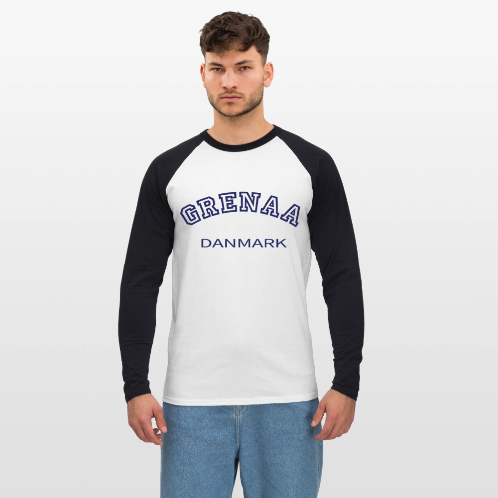 CityShirt - Baseball T-Shirt - Grenaa - hvid/sort