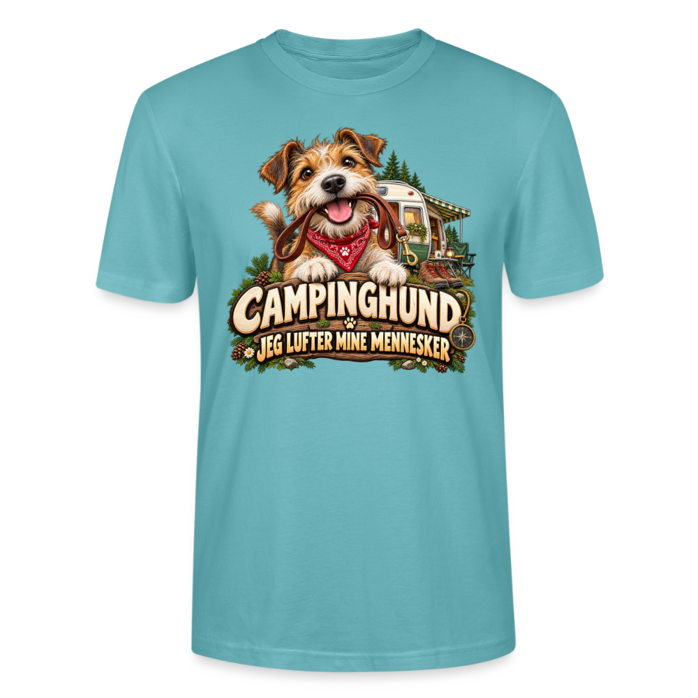 CityShirts - T-shirt - Campinghund – Jeg lufter mine mennesker - CS041 - pastelturkis