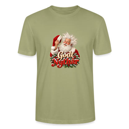 CityShirts - T-shirt - Godt Nythår – julemand med morgenhår - CS061 - grågrøn