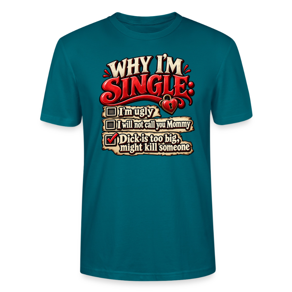 CityShirts - T-shirt - Why I’m Single - CS007 - havblå