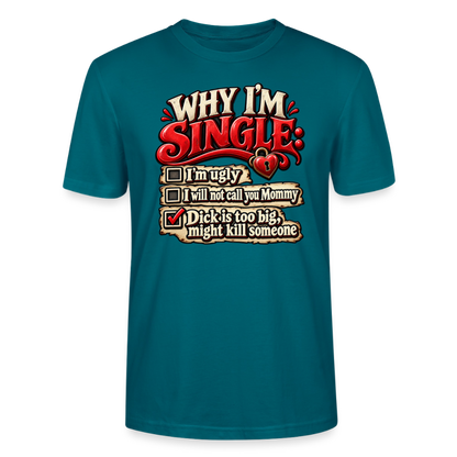 CityShirts - T-shirt - Why I’m Single - CS007 - havblå