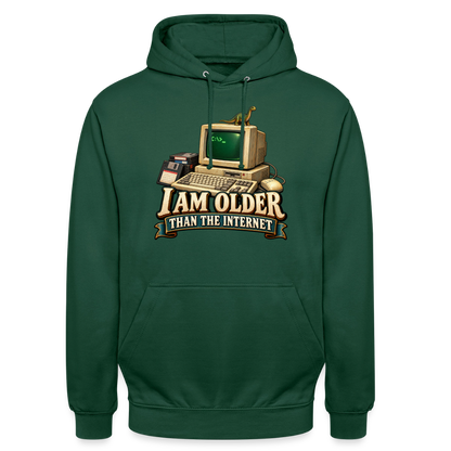 CityShirts - Hoodie - I am older than the internet - CS022 - flaskegrøn
