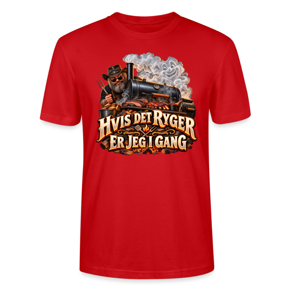 CityShirts - T-shirt - Hvis det ryger, er jeg i gang - CS051 - rød