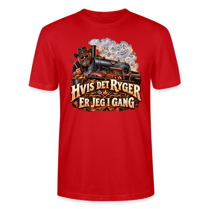 CityShirts - T-shirt - Hvis det ryger, er jeg i gang - CS051 - rød