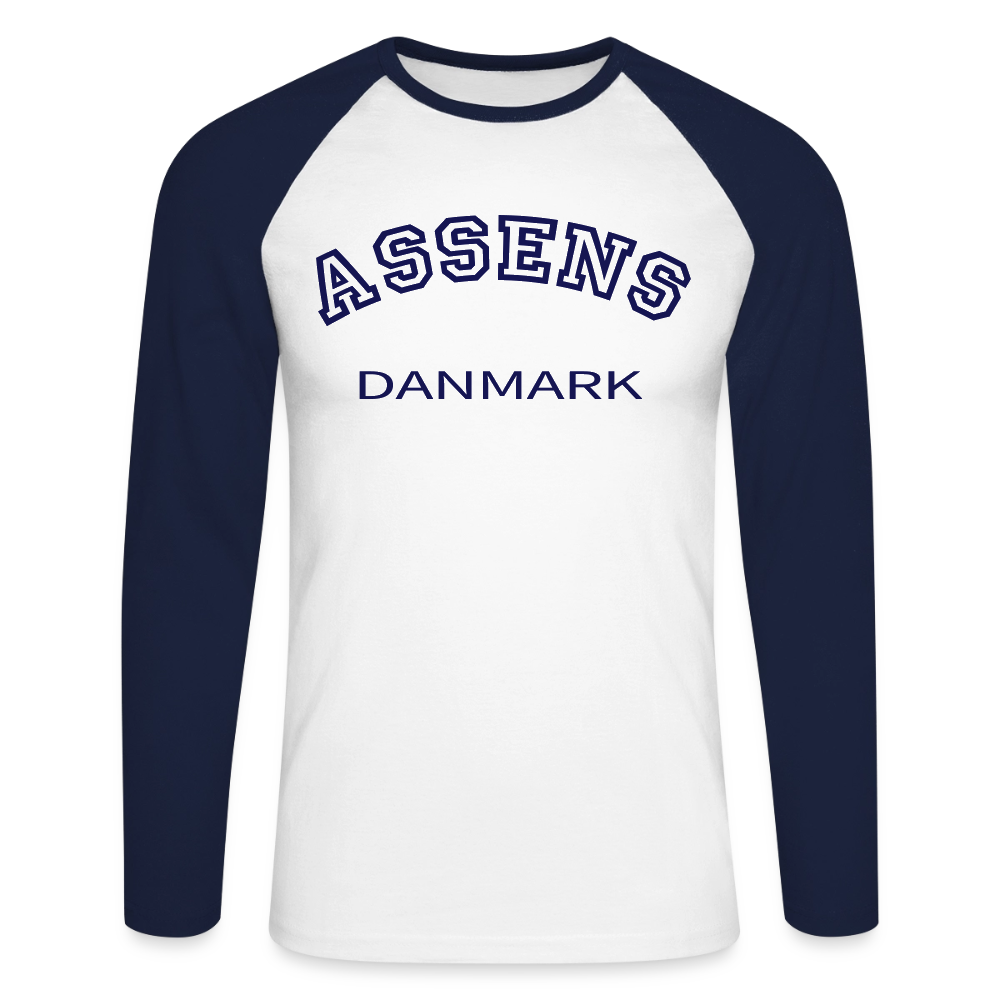 CityShirt - Baseball T-Shirt - Assens - hvid/marineblå