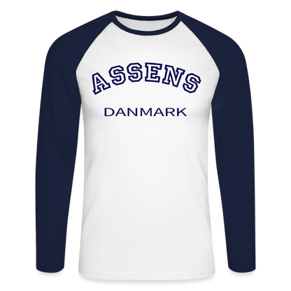CityShirt - Baseball T-Shirt - Assens - hvid/marineblå