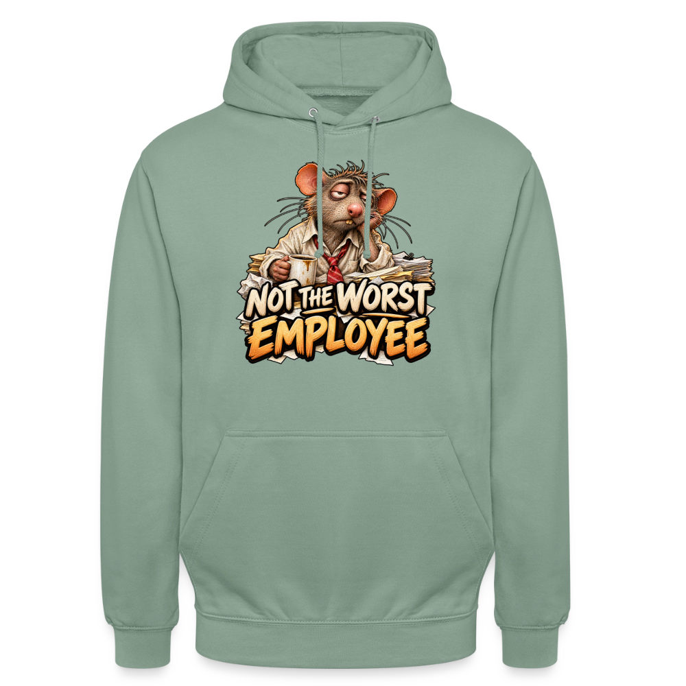 CityShirts - Hoodie - Not the worst employee - CS020 - grågrøn