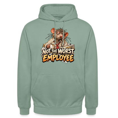 CityShirts - Hoodie - Not the worst employee - CS020 - grågrøn
