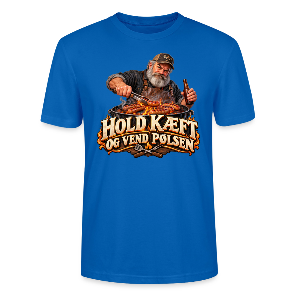 CityShirts - T-shirt - Hold kæft og vend pølsen - CS045 - påfugleblå