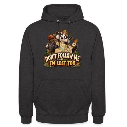CityShirts - Hoodie - Don’t follow me – I’m lost too - CS019 - charcoal