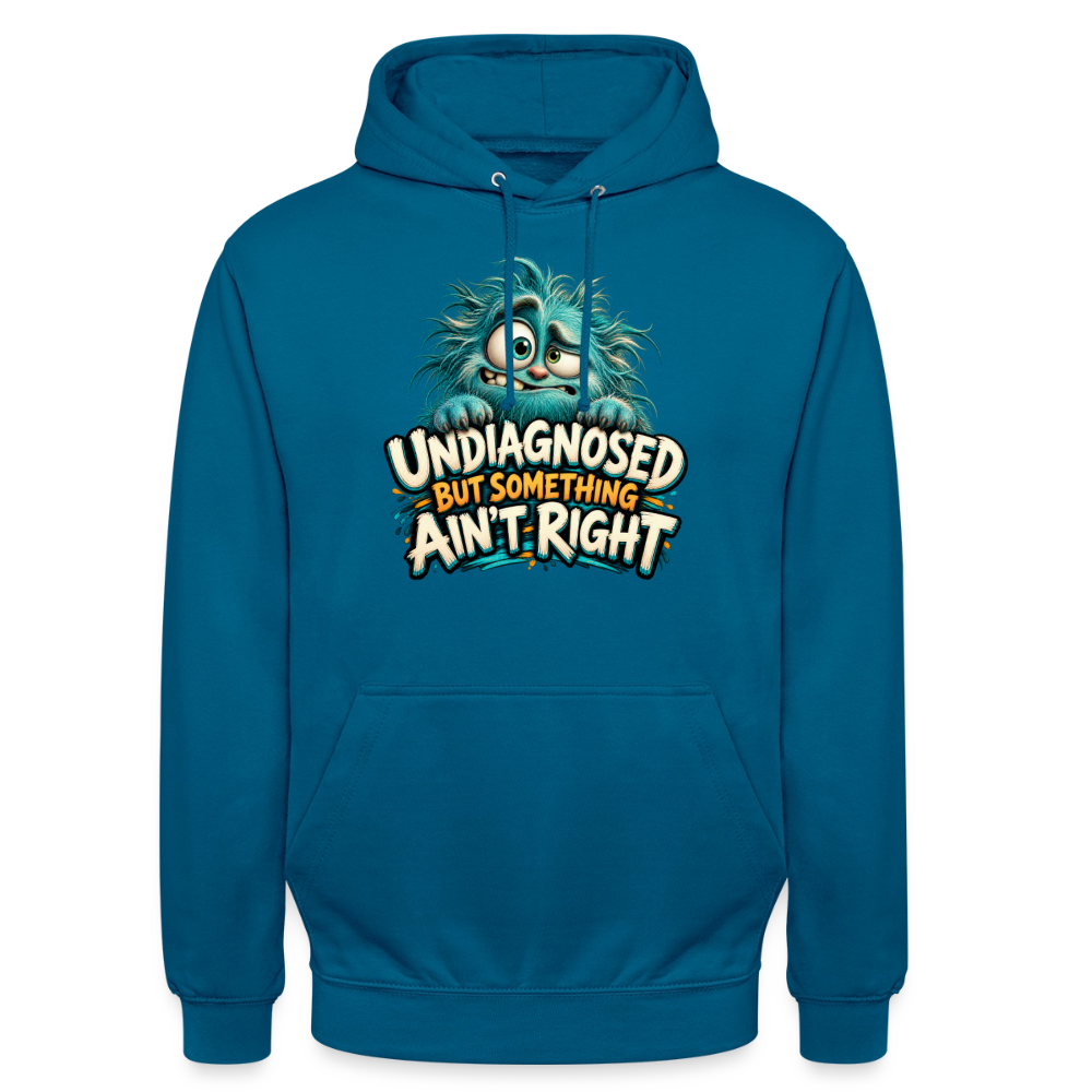 CityShirts - Hoodie - Undiagnosed – But something ain’t right - CS005 - dybt havblå 