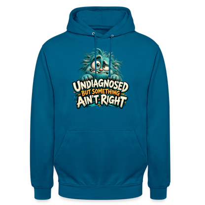 CityShirts - Hoodie - Undiagnosed – But something ain’t right - CS005 - dybt havblå 