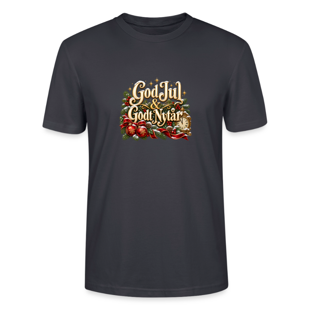 CityShirts - T-shirt - God Jul & Godt Nytår – jul og nytår - CS060 - mørk gråblå