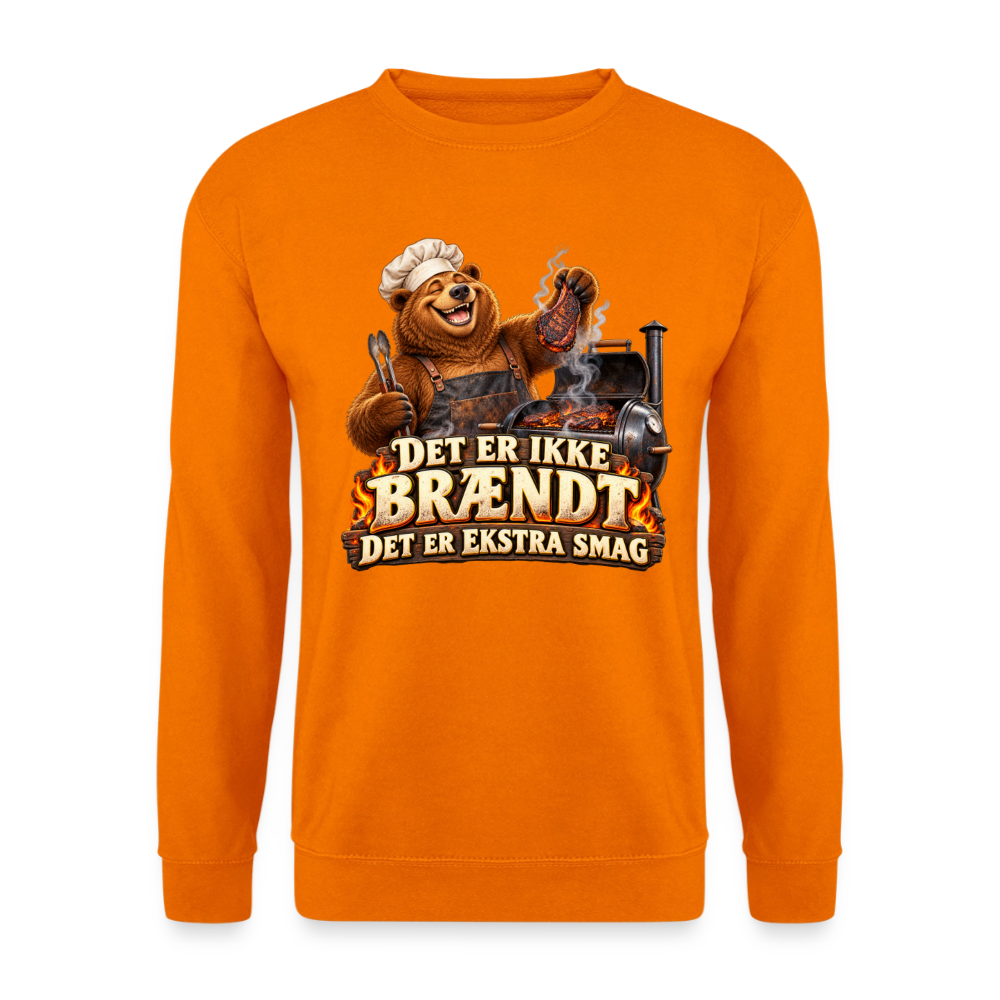 CityShirts - Sweatshirt - Det er ikke brændt – Det er ekstra smag - CS046 - orange