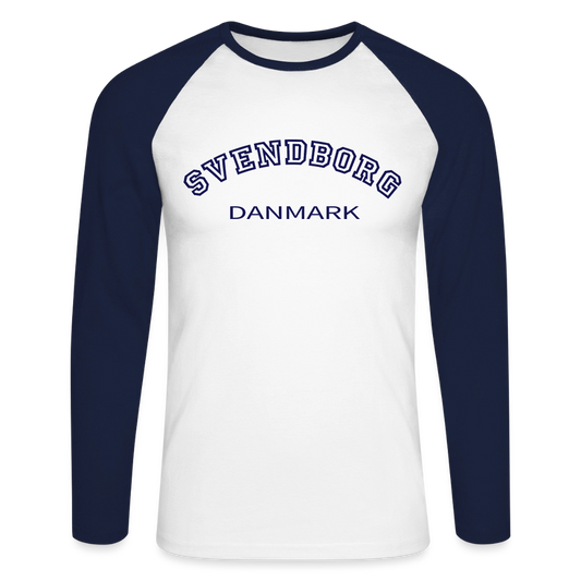 CityShirt - Baseball T-Shirt - Svendborg - hvid/marineblå