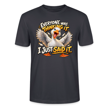 CityShirts - T-shirt - Everyone was thinking it – I just said it - CS012 - mørk gråblå