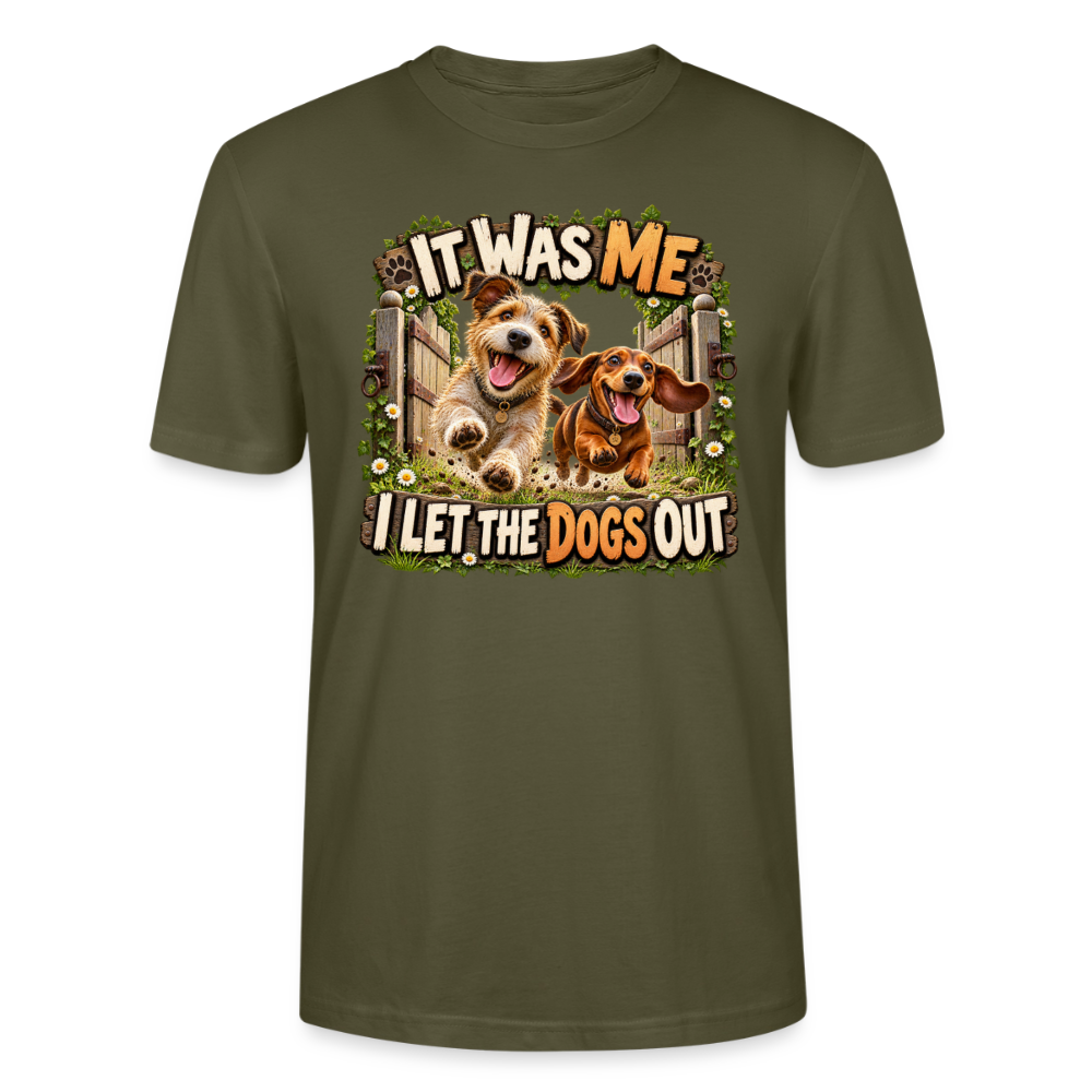 CityShirts - T-shirt - It was me – I let the dogs out - CS013 - khaki