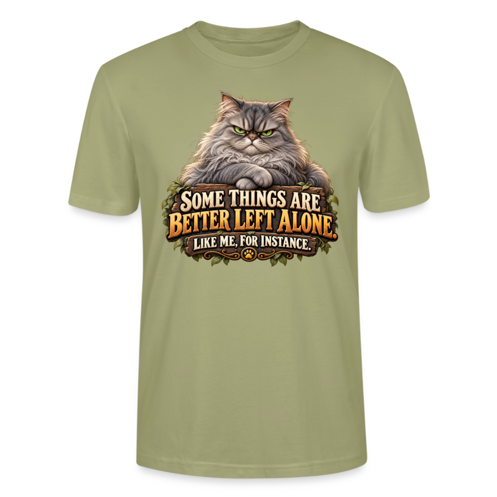 CityShirts - T-shirt - Better left alone – Like me, for instance - CS015 - grågrøn