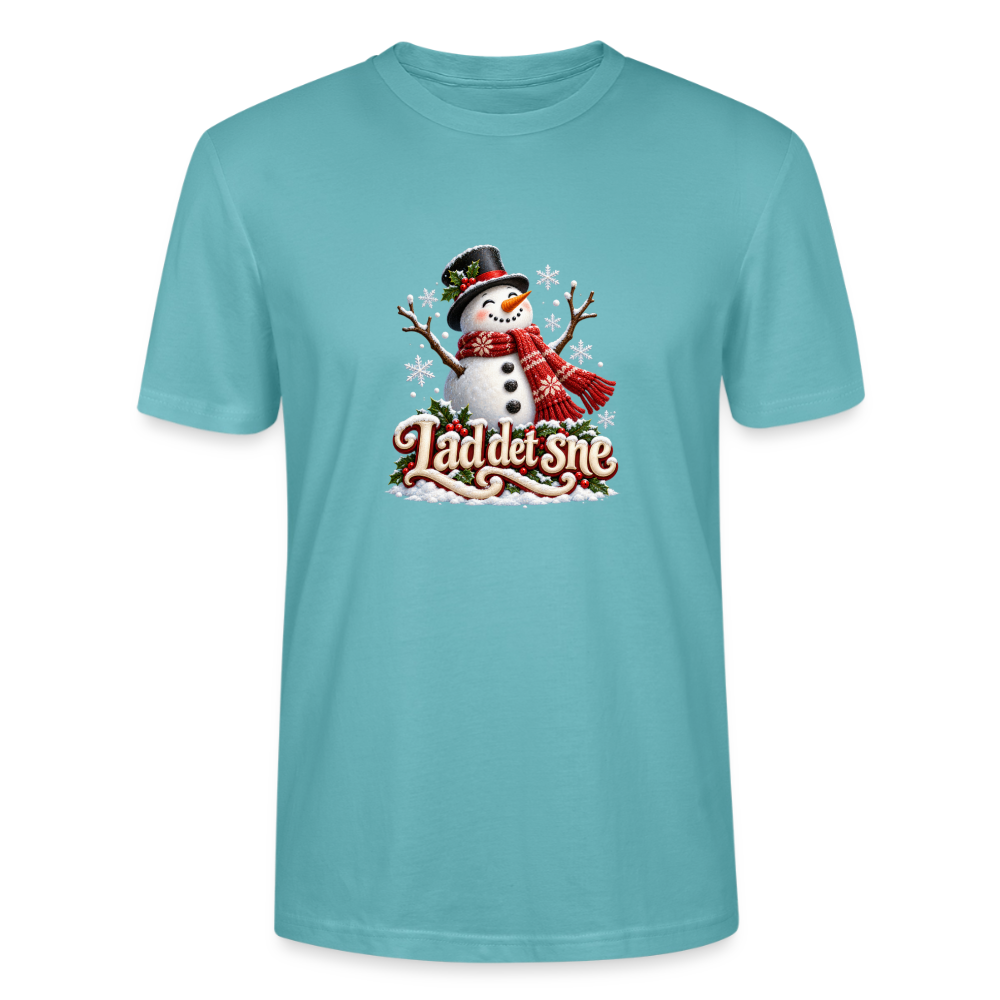 CityShirts - T-shirt - Lad det sne – snemand - CS064 - pastelturkis