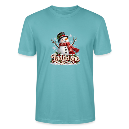 CityShirts - T-shirt - Lad det sne – snemand - CS064 - pastelturkis