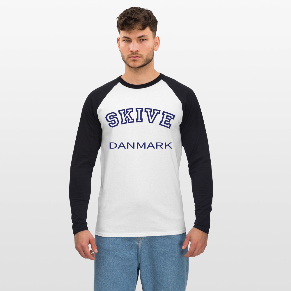 CityShirt - Baseball T-Shirt - Skive - hvid/sort