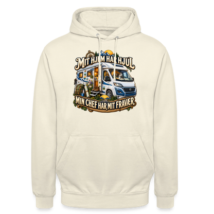 CityShirts - Hoodie - Mit hjem har hjul – Min chef har mit fravær - CS040 - vaniljemilkshake