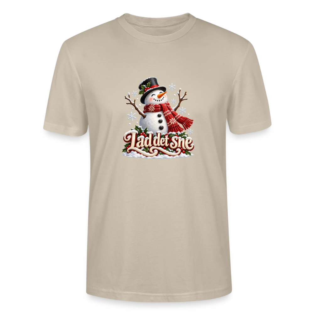 CityShirts - T-shirt - Lad det sne – snemand - CS064 - beige
