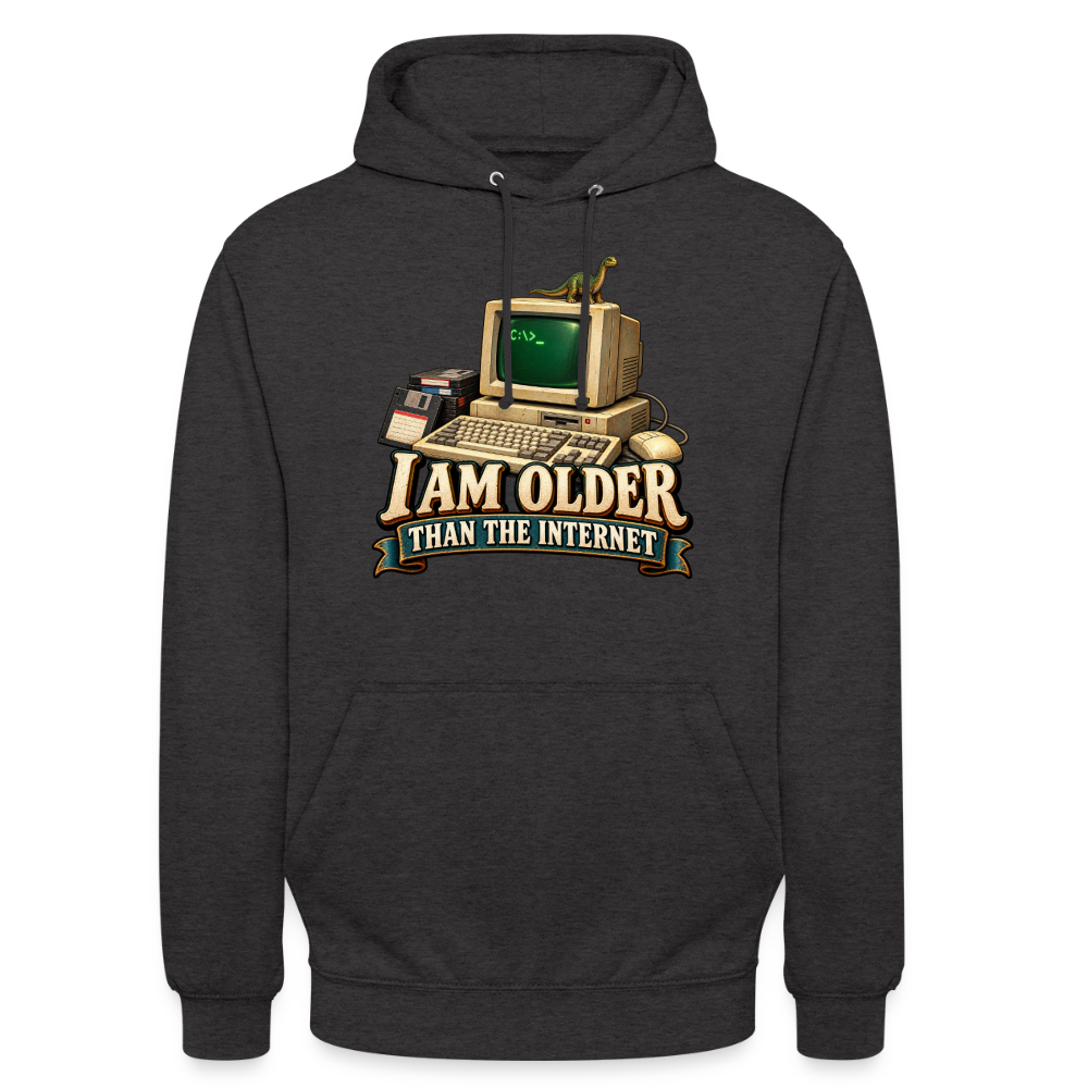 CityShirts - Hoodie - I am older than the internet - CS022 - charcoal