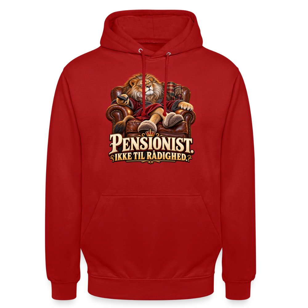 CityShirts - Hoodie - Pensionist. Ikke til rådighed. - CS030 - rød