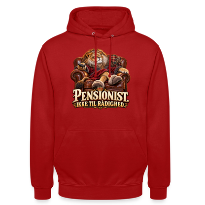 CityShirts - Hoodie - Pensionist. Ikke til rådighed. - CS030 - rød