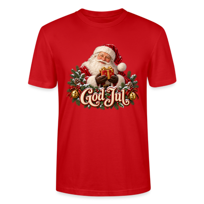 CityShirts - T-shirt - God Jul – klassisk julemand - CS058 - rød