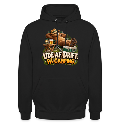 CityShirts - Hoodie - Ude af drift. På camping. - CS035 - sort